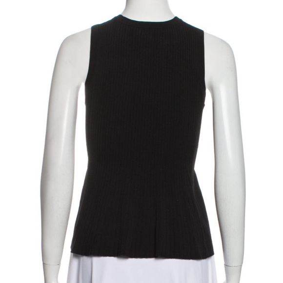 Women’s Theory Rib knit mix peplum sweater black S - Picture 4 of 6